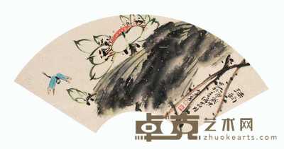 郭怡芳 清韵 扇面 22×56.5cm